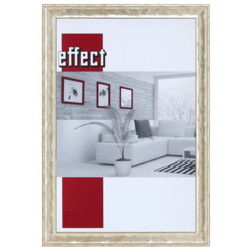 Holz-Bilderrahmen Offenburg Antireflex-Acrylglas silber, 80 x 80 cm