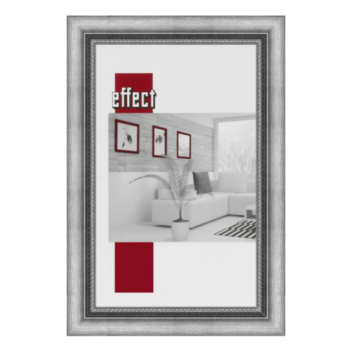 Holz-Bilderrahmen Singen Normalglas silber, 35 x 50 cm