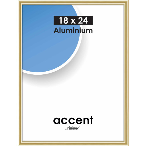 Wechselrahmen Accent Alu Gold glanz 18,0 x 24,0 cm