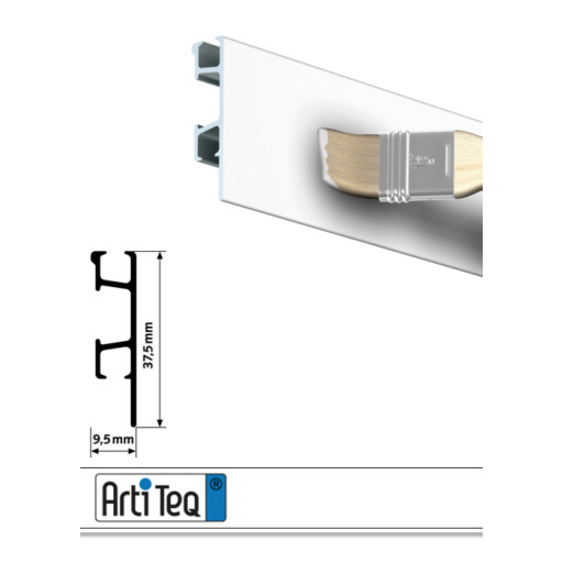 Bilderschiene Click Rail Pro Weiß grundiert 200 cm