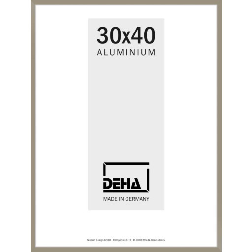 Alu-Bilderrahmen Düsseldorf Normalglas Altsilber 24 x 30 cm
