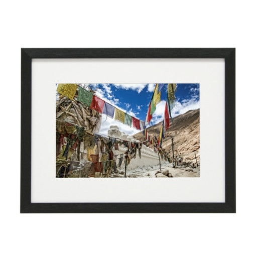 Gerahmtes Bild Nepal Nr25 – Kunststoffrahmen Schwarz