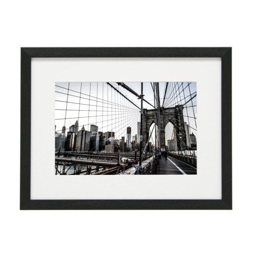 Gerahmtes Bild New York Nr10 – Kunststoffrahmen Schwarz