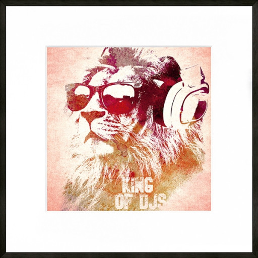 Nielsen Gerahmtes Bild „King of Djs“ 50,0 x 50,0 cm