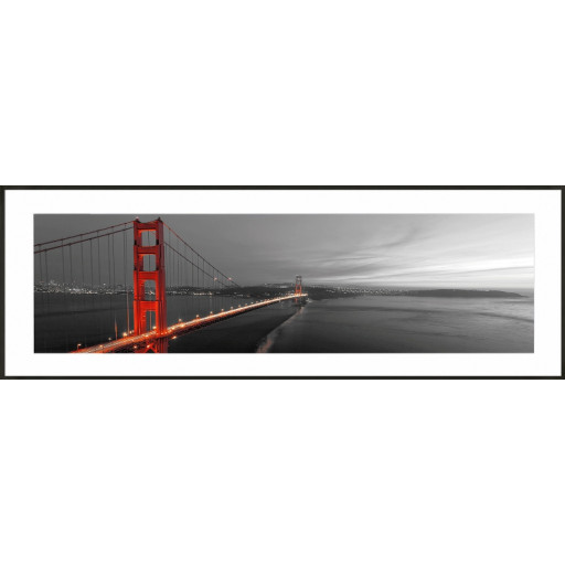 Nielsen Gerahmtes Bild „Golden Gate Bridge Rot“ 95,0 x 33,0 cm