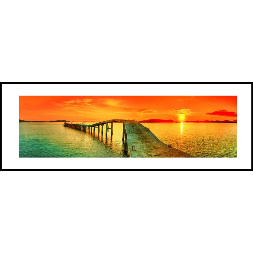 Nielsen Gerahmtes Bild „Brücke Sonnenuntergang“ 95,0 x 33,0 cm
