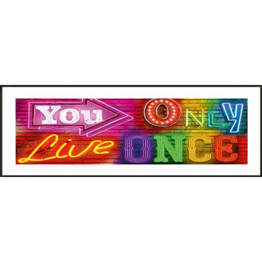 Nielsen Gerahmtes Bild „you only live once“ 95,0 x 33,0 cm