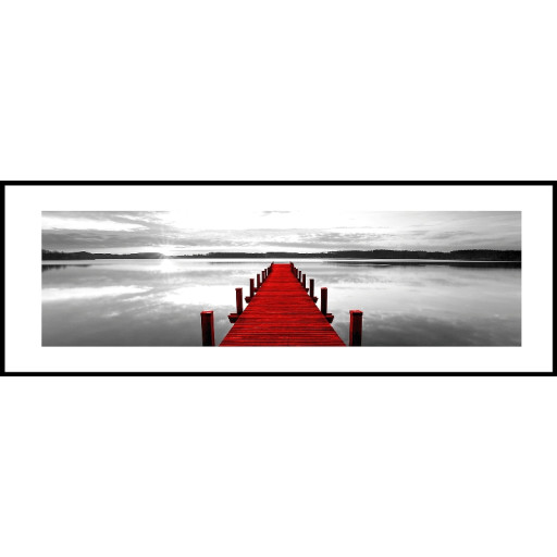 Nielsen Gerahmtes Bild „Brücke Rot“ 95,0 x 33,0 cm