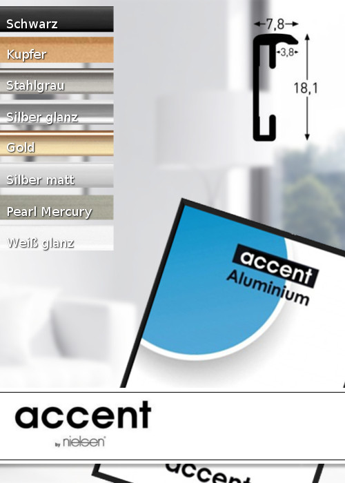 Wechselrahmen Accent Alu Bilderrahmen