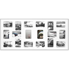 Collage-Rahmen Pixel mit 18 Bildausschnitten