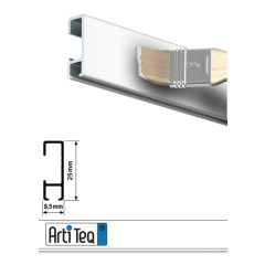 Bilderschiene Click Rail Weiß grundiert 200 cm