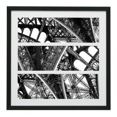 Gerahmtes Bild Paris Nr40 – Kunststoffrahmen Schwarz 70 x 70