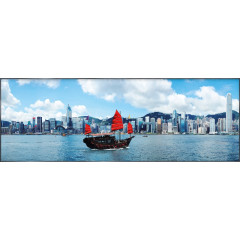 Nielsen Gerahmtes Bild „Boot und Skyline“ 150,0 x 52,0 cm