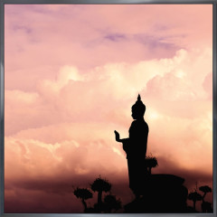 Nielsen Gerahmtes Bild „Buddha“ 30,0 x 30,0 cm