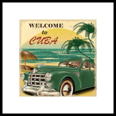 Nielsen Gerahmtes Bild „Welcome to Cuba“ 50,0 x 50,0 cm