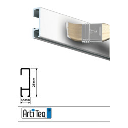 Bilderschiene Click Rail Weiß grundiert 200 cm