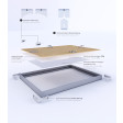Alpha Alu Wechselrahmen Silber 70,0 x100,0 cm Normalglas